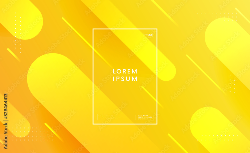 Poster Minimal light vector background. Modern geometric bright backdrop. Dynamic shapes composition.