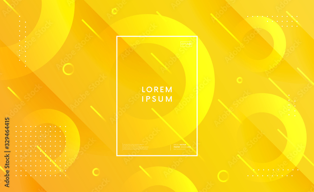 Poster Minimal light vector background. Modern geometric bright backdrop. Dynamic shapes composition.