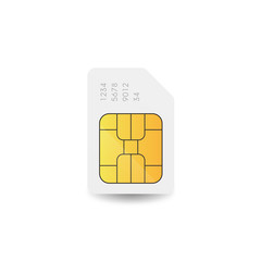 Sim card vector sign. Mobile phone chip icon.