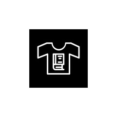 creative shirt icon. Online learning icon. Perfect for application, web, logo and presentation template. Icon design line inverted style