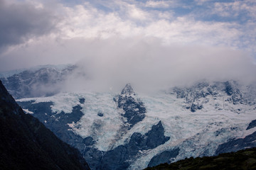 clouds over a mountain in New Zealand 