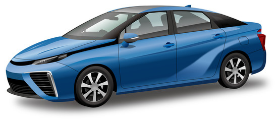 Fototapeta na wymiar Hydrogen FCV Fuel Cell Vehicle Eco Car 水素 FCV 燃料電池自動車 エコカー
