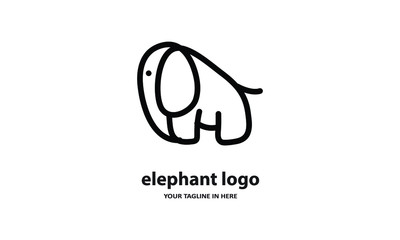 he concept of modern Sderhana elephant logo design is easy to remember	