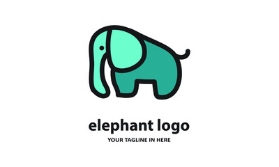 he concept of modern Sderhana elephant logo design is easy to remember	