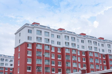 China, Heihe, July 2019: residential building, streets of the Chinese city of Heihe in the summer