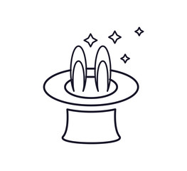 Hat magic icon vector logo design template