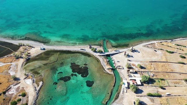 Aerial view of Spinalonga Island, Crete, Greece