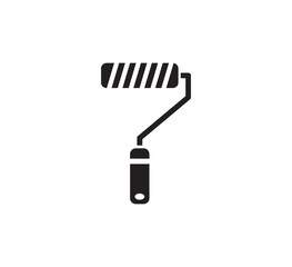 Paint roller brush icon vector logo template