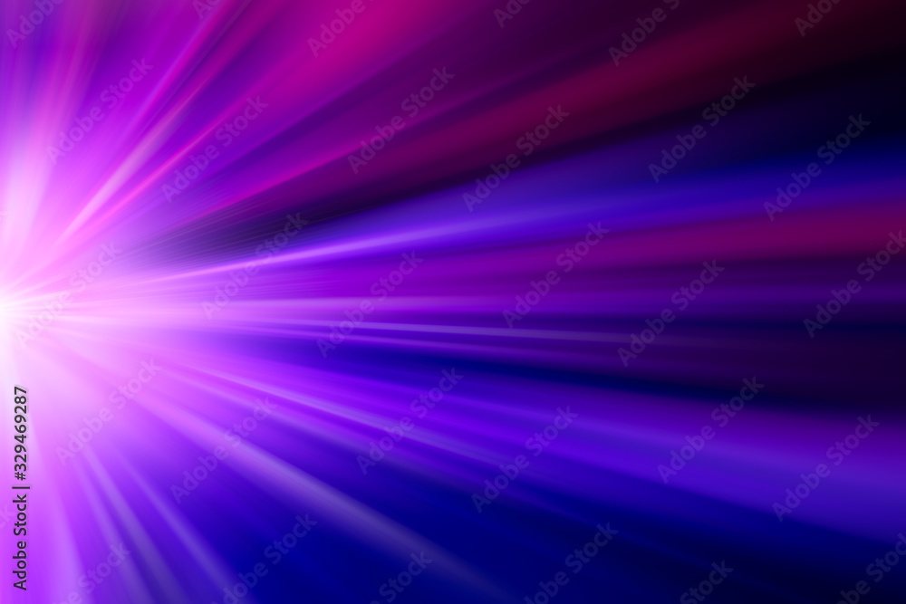 Wall mural zoom move fast effect of high speed business concept abstract for background violet blue color tone