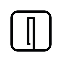 II I letter logo design vector