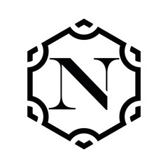 NN N logo design icone