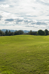 Empty golf course view
