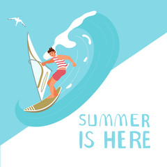 Summer sale square banner