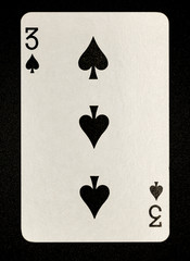 Spades playing card-Three