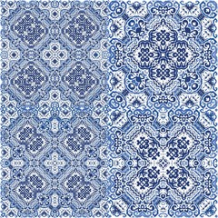 Ornamental azulejo portugal tiles decor.