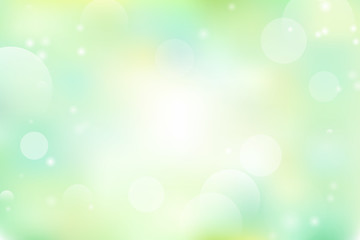 Fototapeta na wymiar green and yellow abstract background with bokeh vector