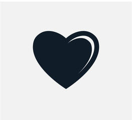 Heart love icon vector logo design template trendy