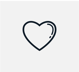 Heart love icon vector logo design template trendy