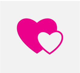 Heart love icon vector logo design template trendy