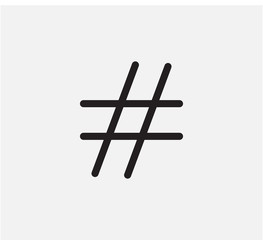 Hash tag icon vector logo design template
