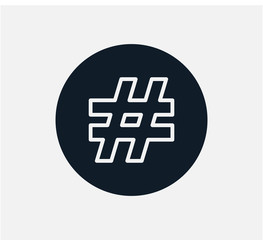 Hash tag icon vector logo design template