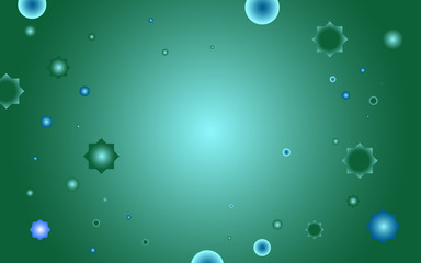 Virus. Abstract vector microbe on green background. Virus, allergy bacteria, medical healthcare, microbiology concept. Disease germ, pathogen organism, infectious micro virology