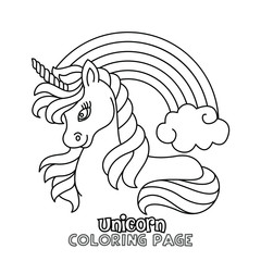 Unicorn Coloring Page for Kids