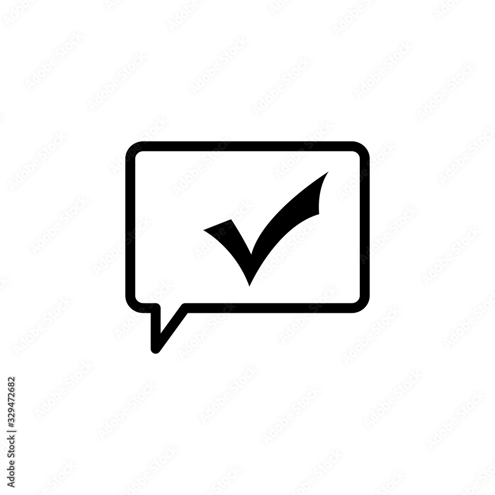 Poster check mark icon. design template vector