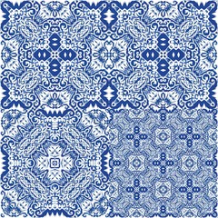 Ornamental azulejo portugal tiles decor.