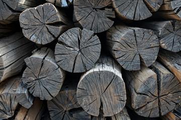 Natural black charcoal stacking
