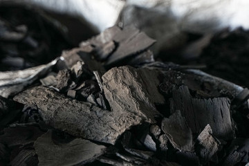 Close up of charcoal ready to pack