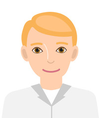 Avatar, portrait of the doctor. Isolated on a white background. Flat design. Vector illustration.