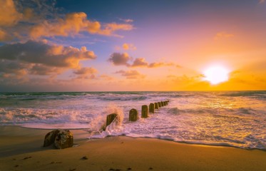 sunrise sunset beach colors sun ocean sky clouds water sand landscape miami florida beautiful horizon storm coast summer rocks