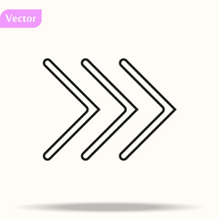 Arrow Icon. isolated perfect pixel with flat style in white background for UI, app, web site, logo. Vector illustration.