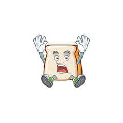 A stunning slice of bread cartoon character with happy face