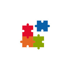 Fototapeta premium Puzzle graphic design template vector isolated