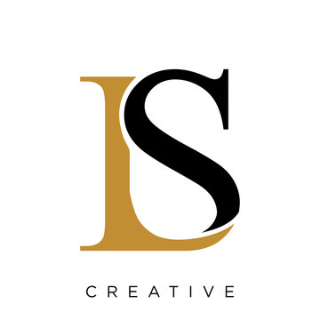 Ls initial letter luxury logo template in art Vector Image