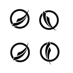 collection swoosh circle logo icon design vector illustration