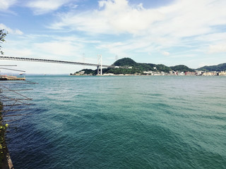 関門海峡と関門橋