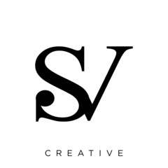 sv logo design vector