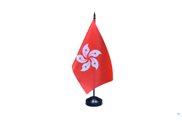 Hong Kong flag isolated on white background