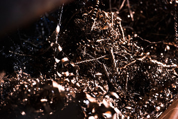  Closeup stainless steel In a lathe in Asia