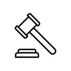 gavel law icon vector