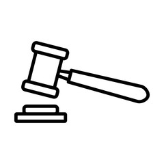 gavel law icon vector