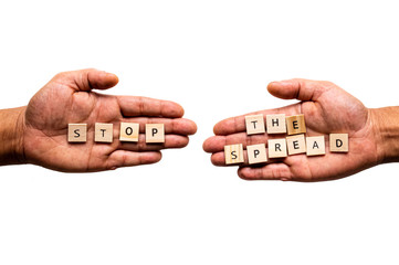 Two hands display the message 