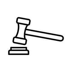 gavel law icon vector