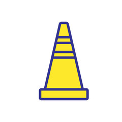 safety cone icon vector template