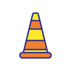 safety cone icon vector template