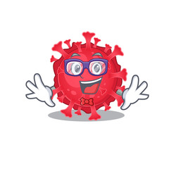 Super Funny Geek coronavirus substance cartoon character design