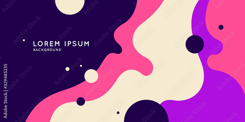 Poster modern backgrounds with abstract elements and dynamic shapes. compositions of colored spots. vector 